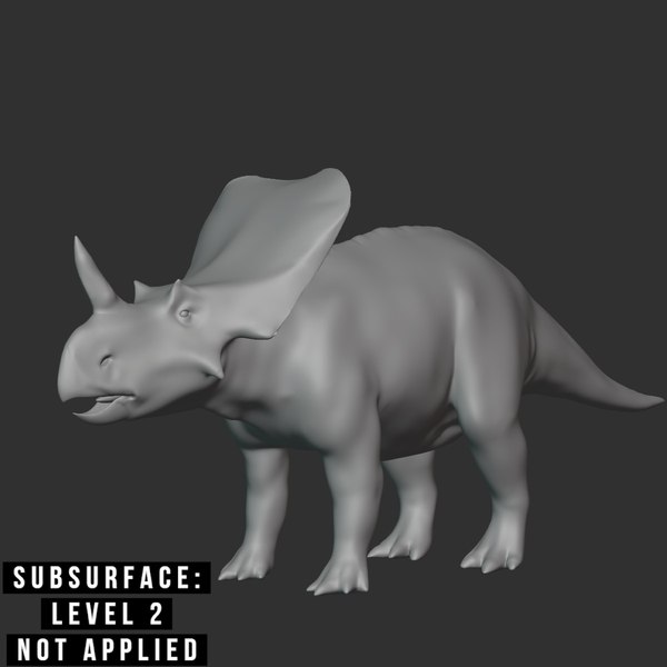 Brachyceratops Basemesh Low Poly 3D model