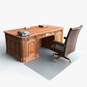 oval office president table chair 3d max