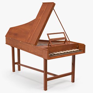 harpsichord musical instrument 3D model
