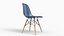 Sedia laterale in plastica Eames DSW blu mare