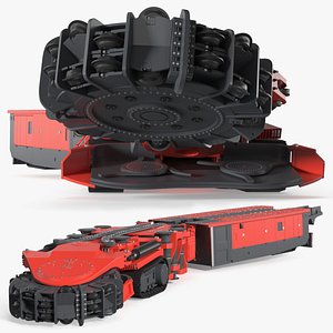 New Track Mounted Mobile Miner Red Rigged