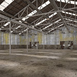 Old Warehouse interior 01 model