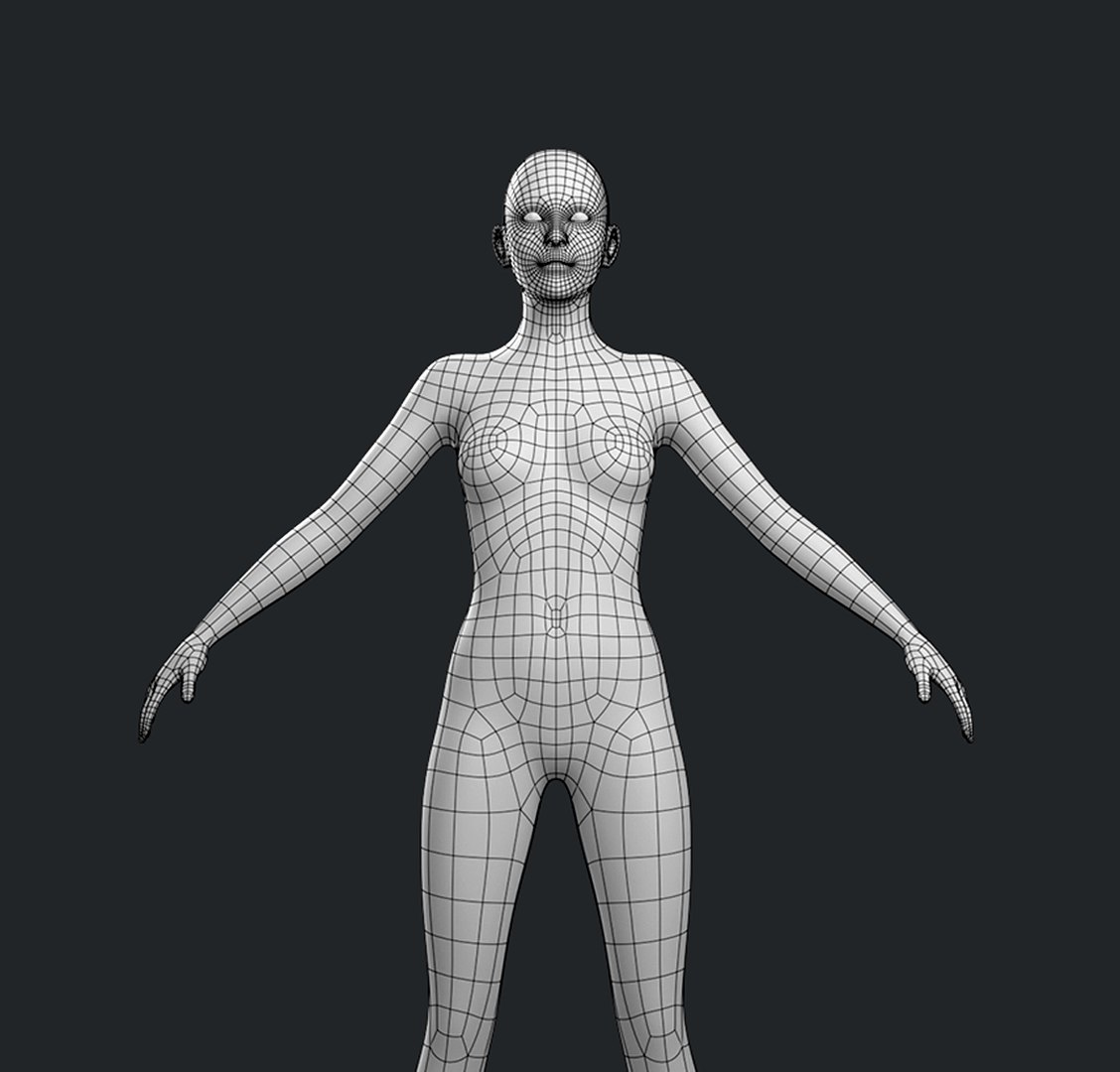 3D Base Mesh Female Model - TurboSquid 1735421