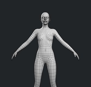 3D Base Mesh Female model