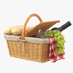 Picnic Basket with Grapes