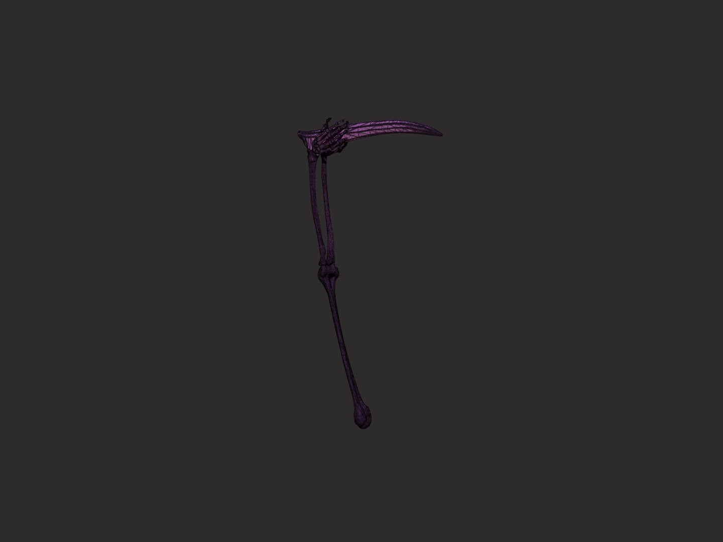 Giants Bone Scythe 3D TurboSquid 2019211   Wire 