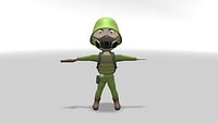 Soldier Cartoon Lowpoly Rigged With Animation
