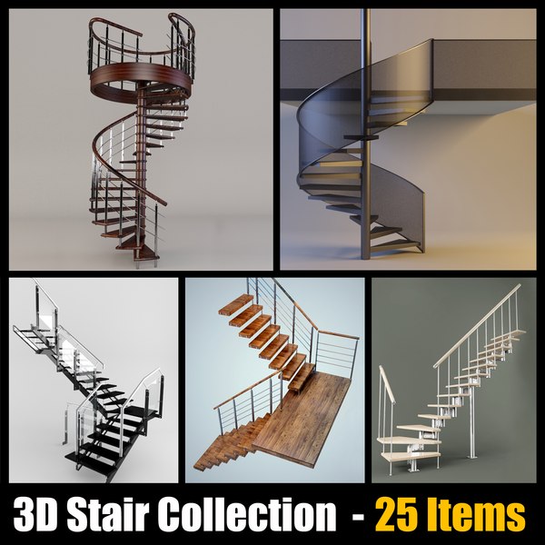 3d max spiral stairs