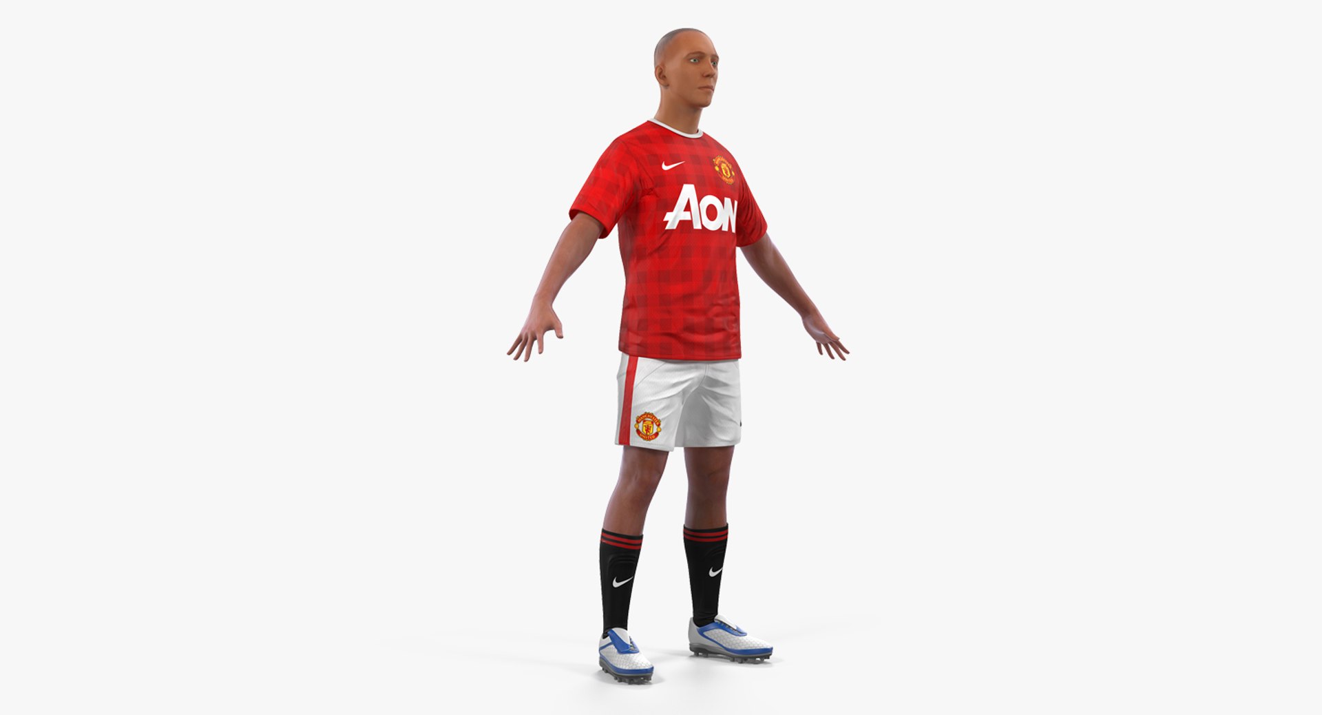 Soccer or Football Player Manchester United 3D Model 3D model preview