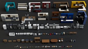 Realistic Kitchen Furniture Mega Pack Collection