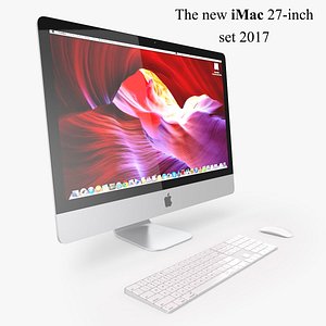 new imac set 2017 3D model