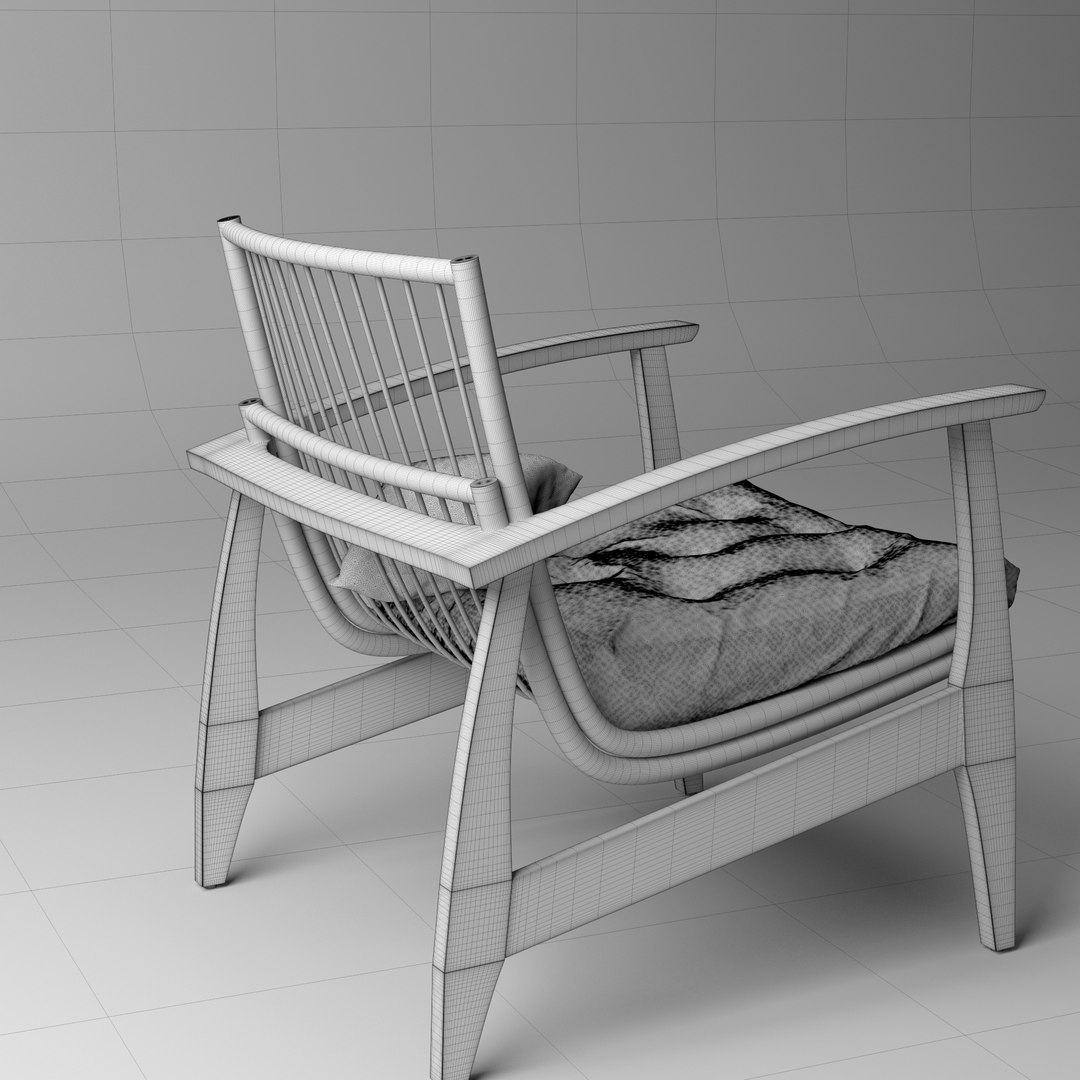 Realistic Wooden Chair 3D Model - TurboSquid 1402065