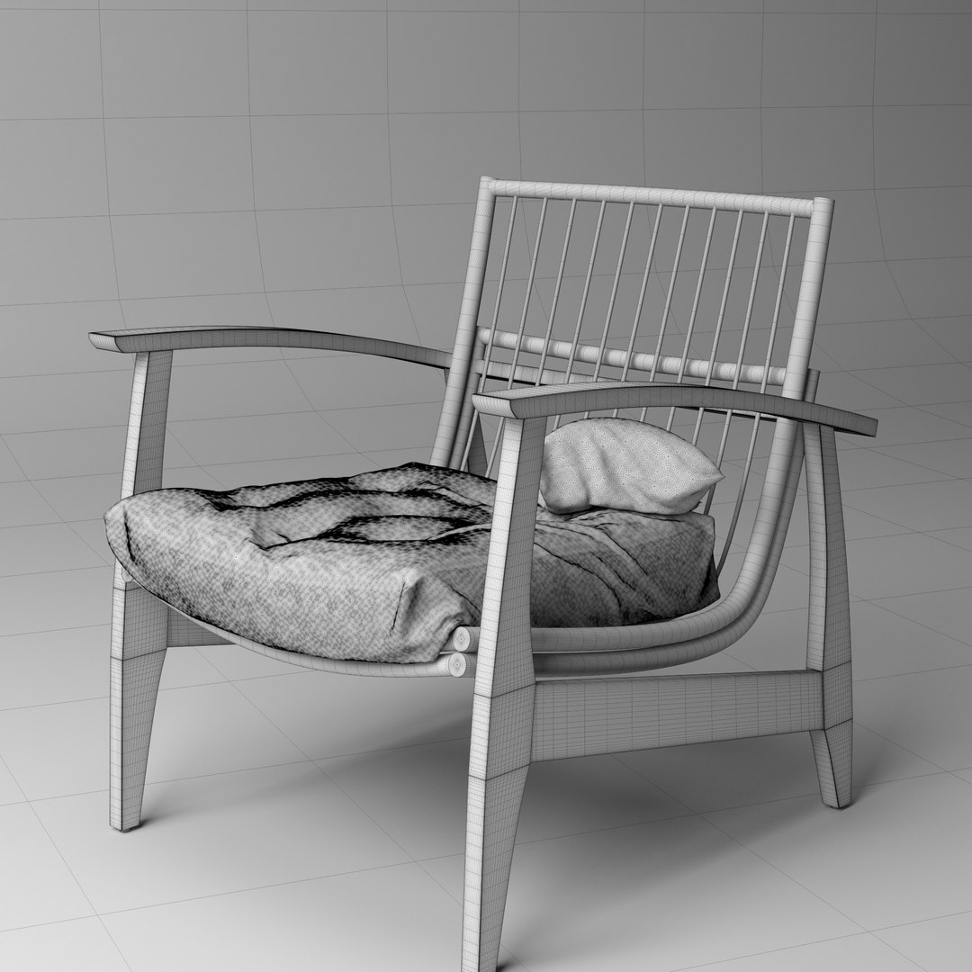 Realistic Wooden Chair 3D Model - TurboSquid 1402065