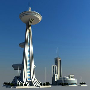 3ds modern building set02