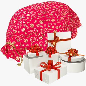 Santa Bag and Gift Boxes Collection V11