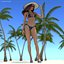 Bikini Girl Standing Pose