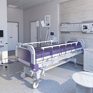 Hospital Patient Ward Room 1 3D model