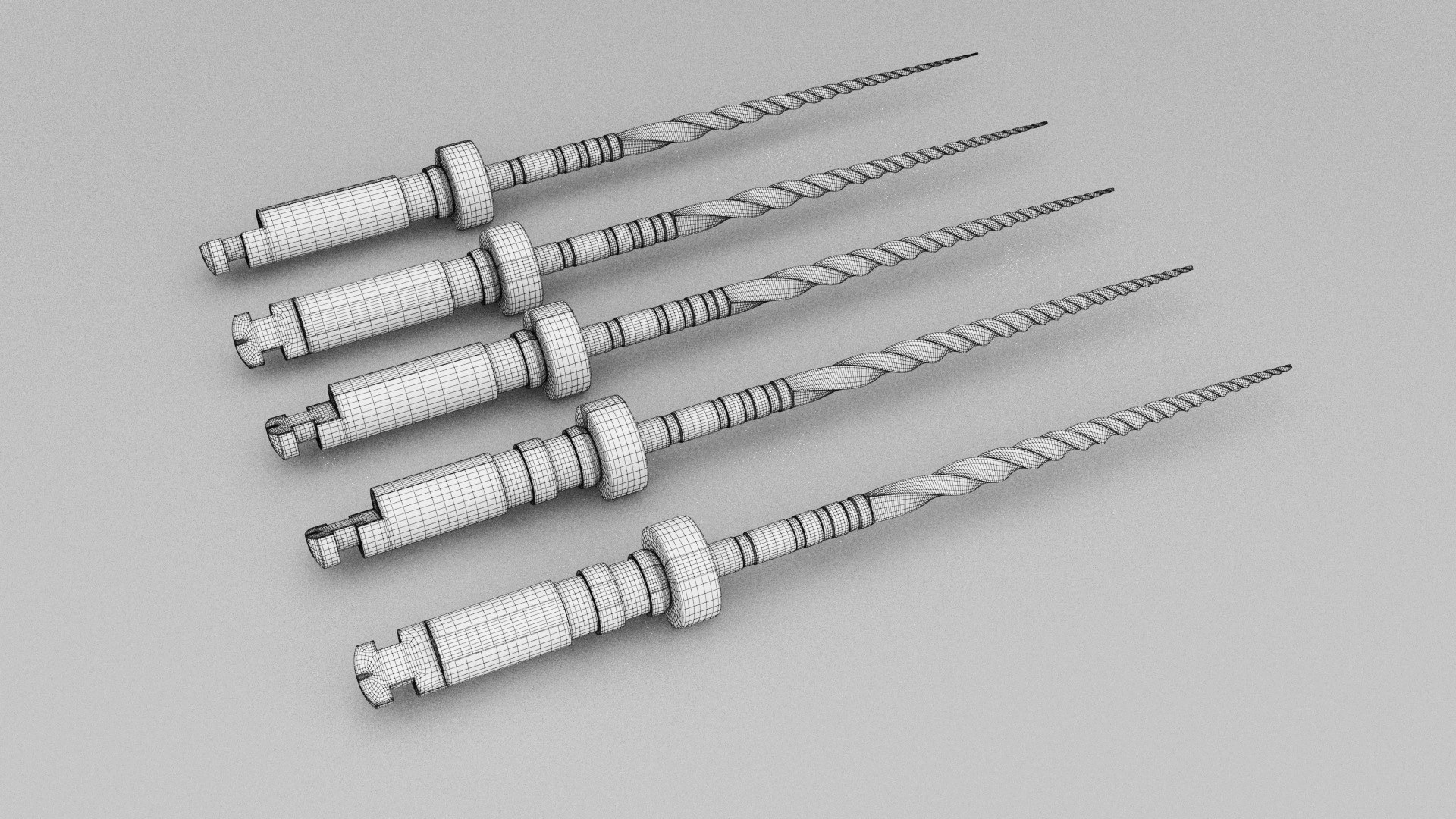 Dental Endodontic Files Set 3D Model TurboSquid 1603300