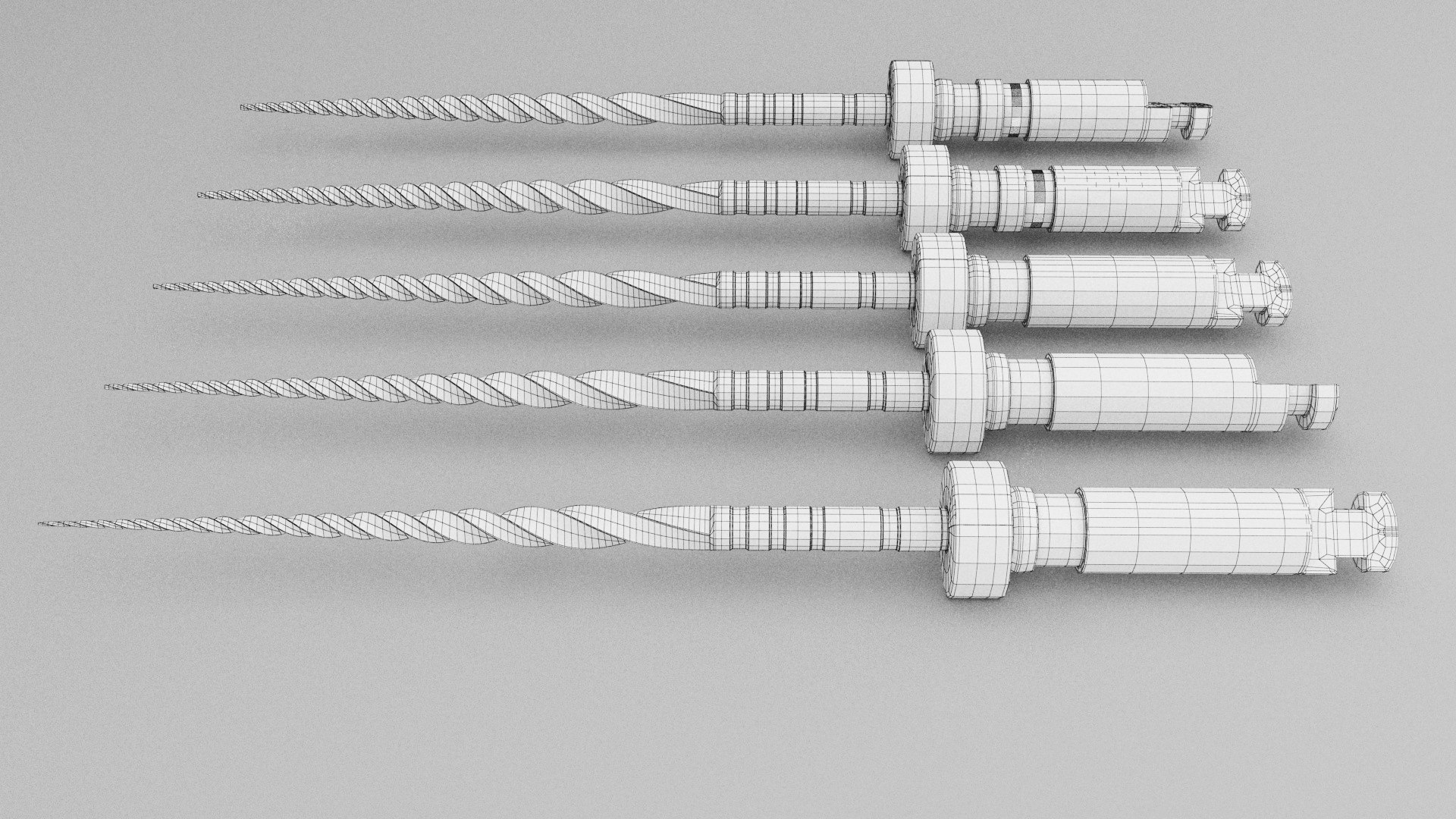 Dental Endodontic Files Set 3D Model TurboSquid 1603300