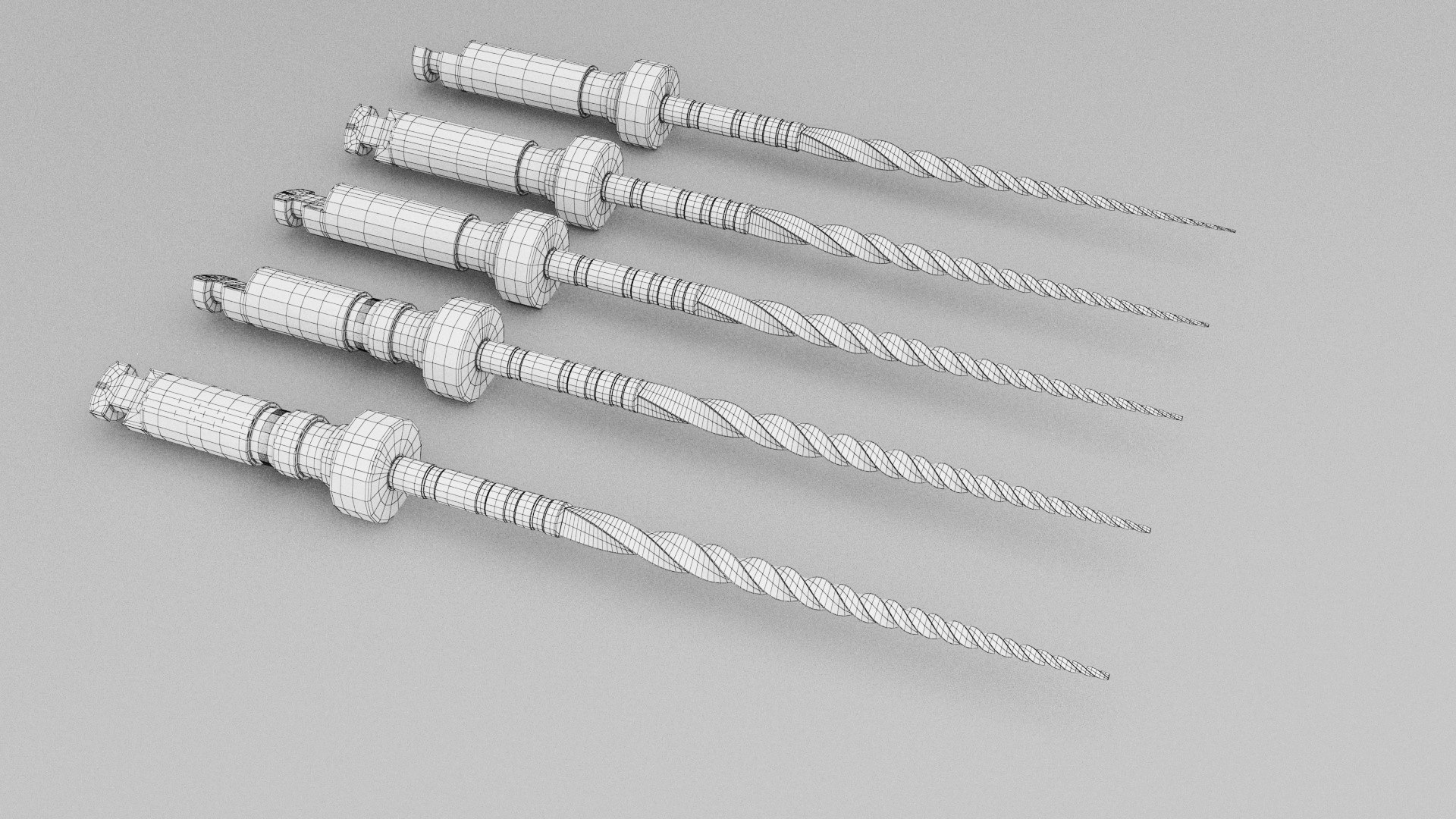 Dental Endodontic Files Set 3D Model TurboSquid 1603300