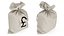 Bolsa de dinero con signo de libra