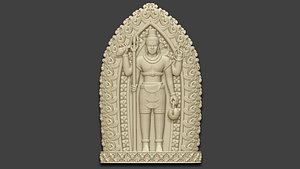 3D model Lord Vishnu Angkor Art 03