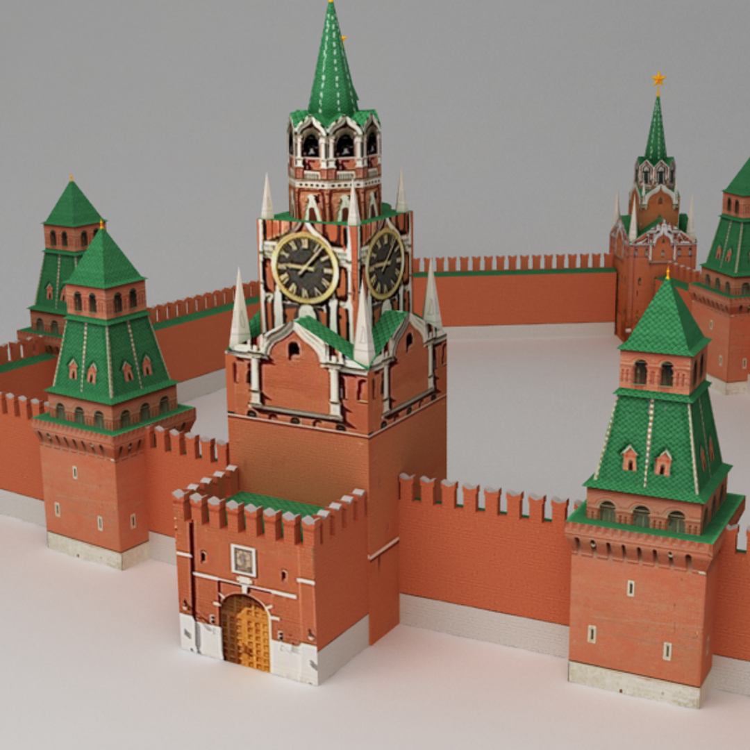 Спасская башня Московского Кремля макет