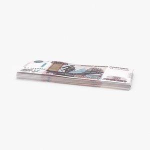 500 Ruble note Stack