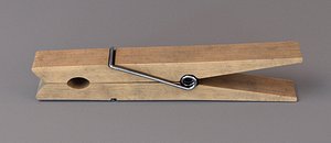 3d model wood clothespin