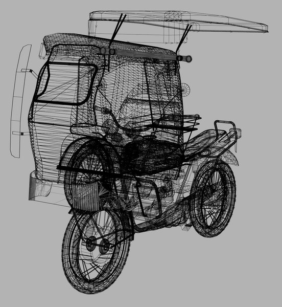 philippine tricycle 3d lwo