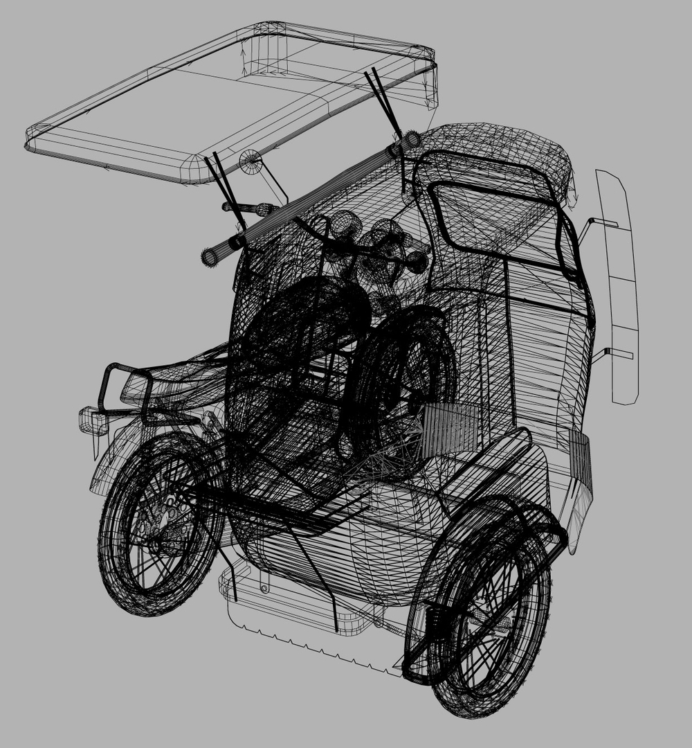 philippine tricycle 3d lwo