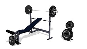 3d model incline weight bench
