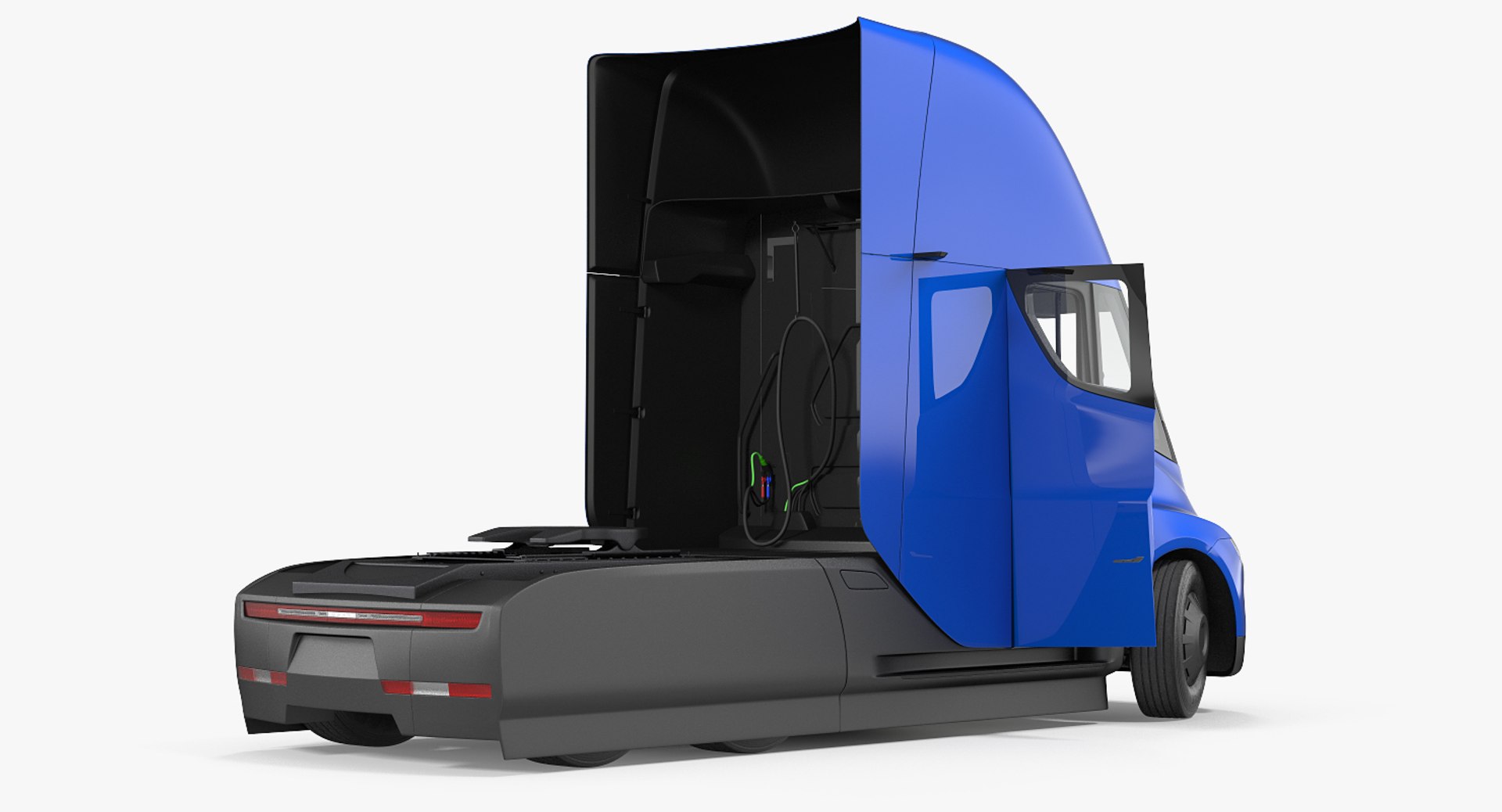 3D Tesla Semi Truck Rigged - TurboSquid 1245212