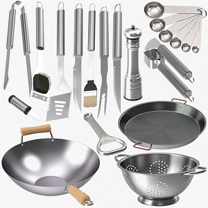 3D model stainless carbon steel kitchenware