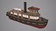 wooden rat tugboat 3d model