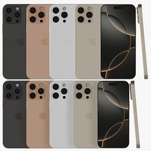 3D Apple iPhone 16 Pro and 16 Pro Max Collection
