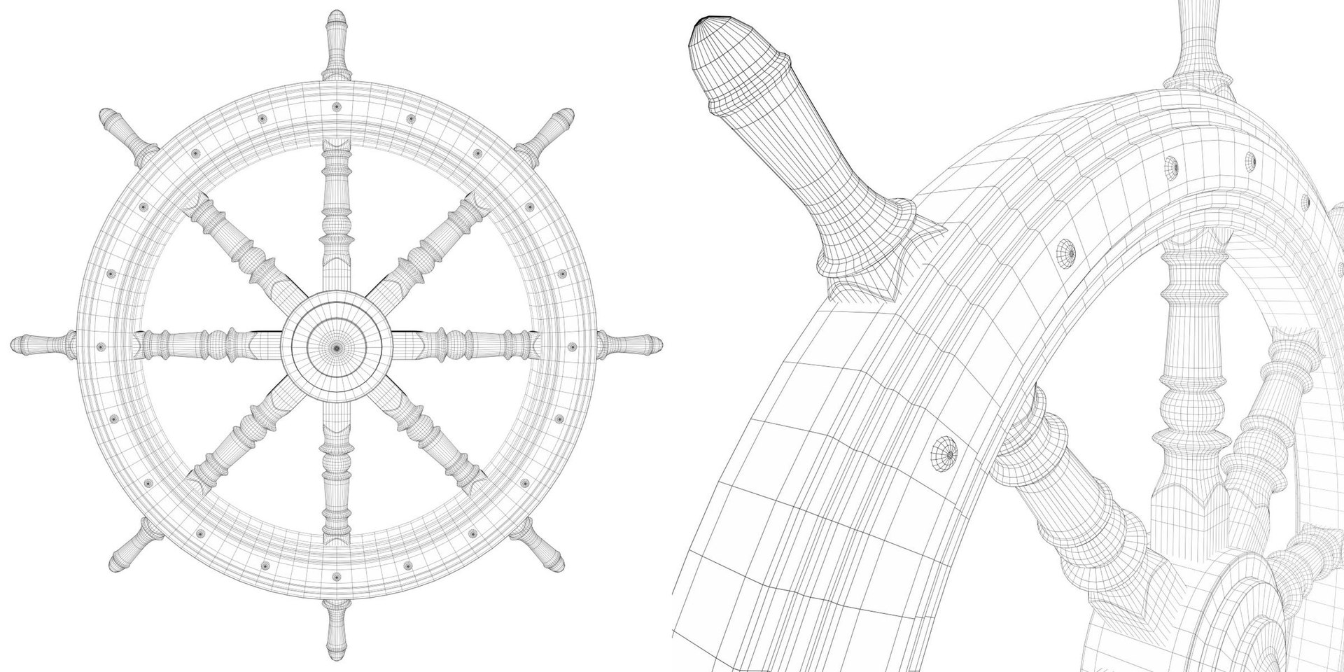 3D decorative rudder model - TurboSquid 1349401