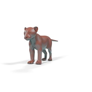 Snow Leopard Cub for 3D Print