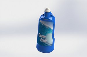 3D laundry softener bottle cap model