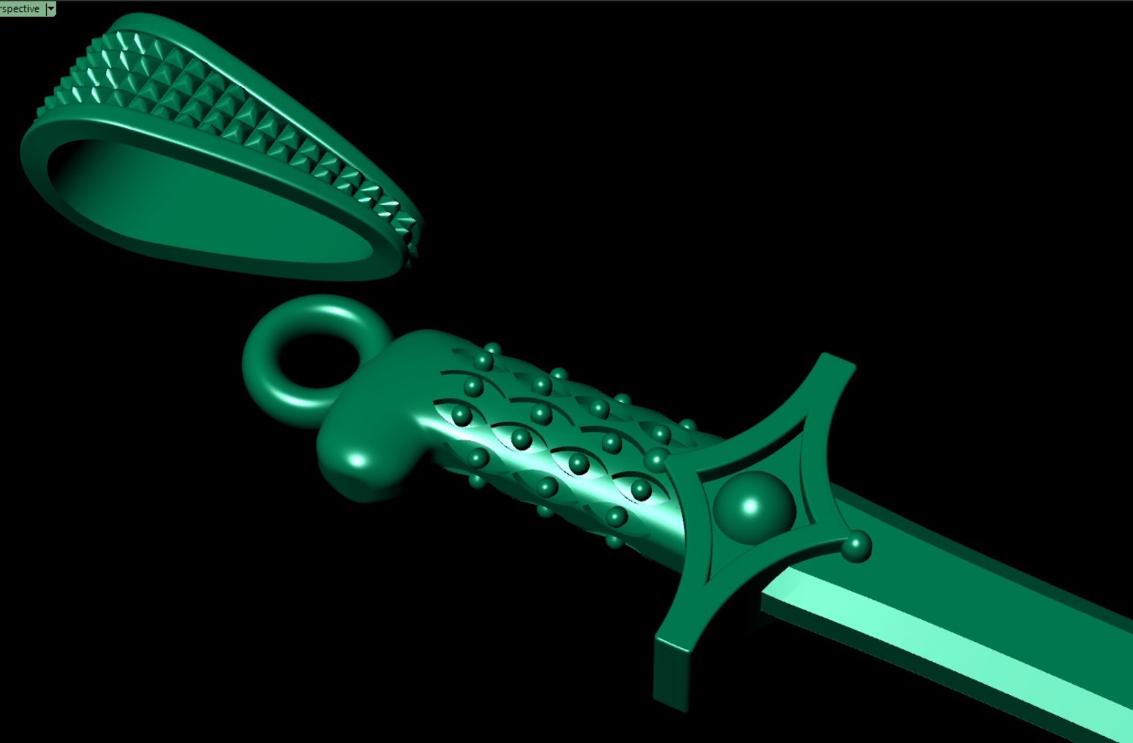 Pendant Sword Zulfiqar 3D Model - TurboSquid 1706455
