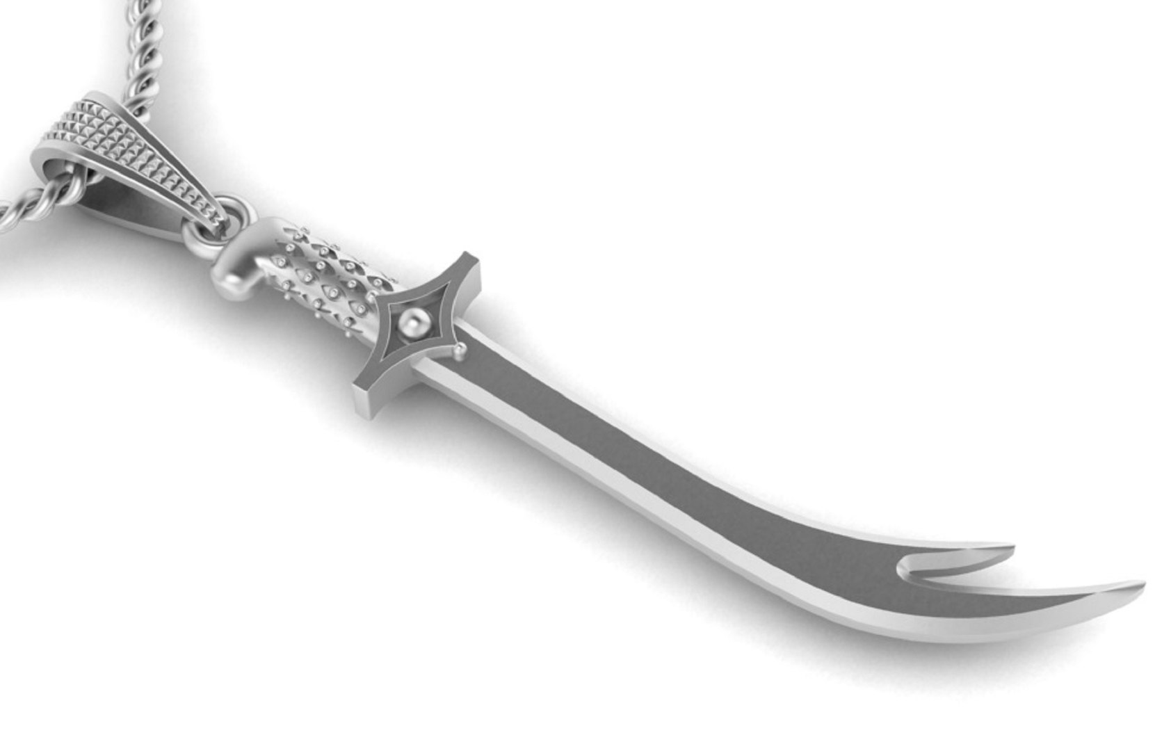 Pendant Sword Zulfiqar 3D Model - TurboSquid 1706455