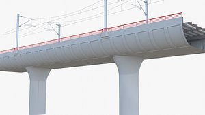 Railway bridge segment 3D model