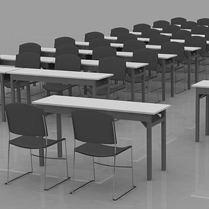Class room setup 3D model