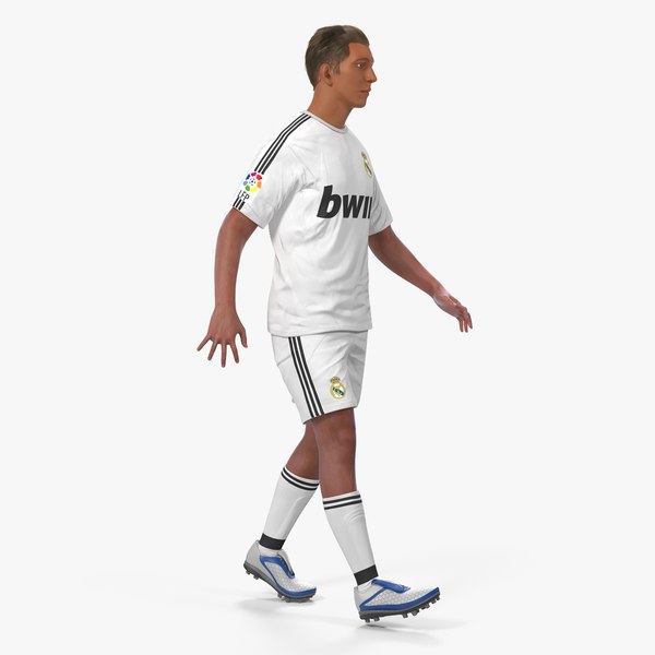 3D model soccer football player real