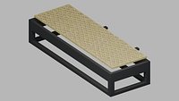 Chinese Garden Stool 3D Model - Traditional Outdoor Seat for Courtyard and Terrace Scene