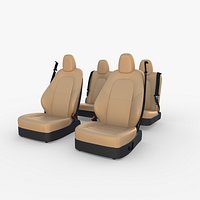 Tesla Model Y Seats Cream