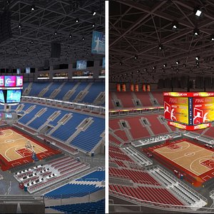 Two basketball arenas 3D Model Collection