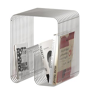 3D Metal Bookshelf 3D model model