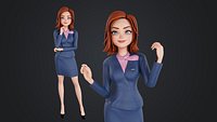 Cartoon Stewardess