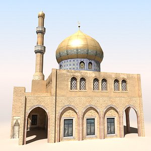 mosque arab afghan 3d model